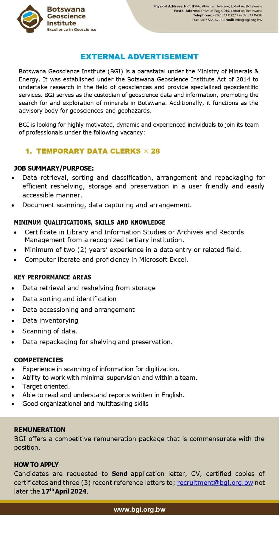 data clerks