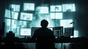 Cybersecurity analyst monitoring security systems - alternative career path without degree